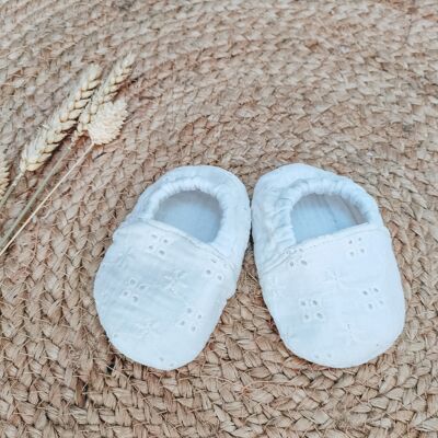 18-24 mois Chaussons Bébé Double Gaze broderie