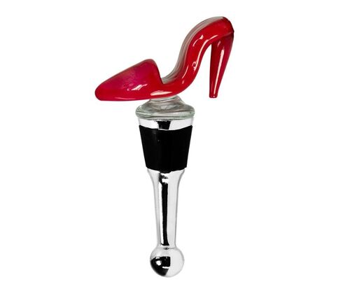 SALE Flaschenverschluss Schuh für Champagner, Wein und Sekt, Höhe 12 cm, Muranoglas-Art, Handarbeit