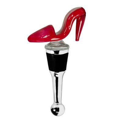 SALE Flaschenverschluss Schuh für Champagner, Wein und Sekt, Höhe 12 cm, Muranoglas-Art, Handarbeit