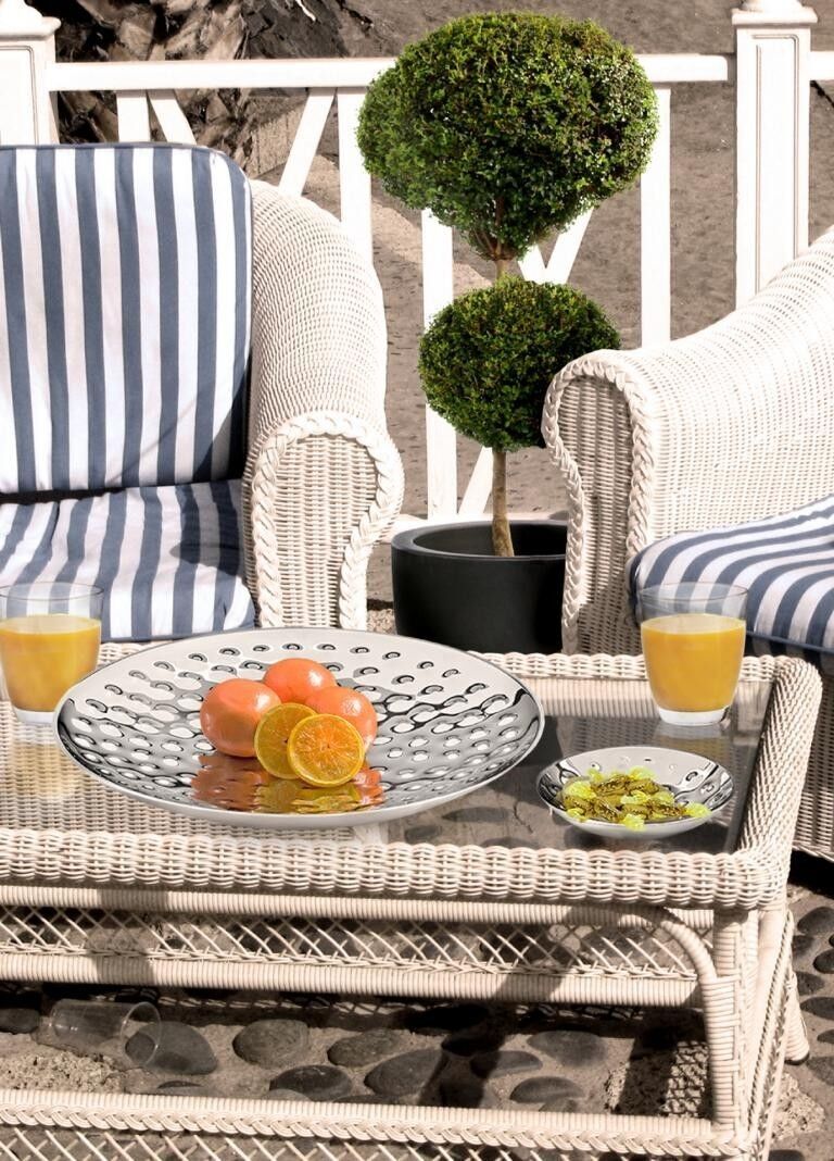 SALE Schale Dekoschale Pasadena, Edelstahl gehämmert hochglanzpoliert, Durchmesser 50 cm