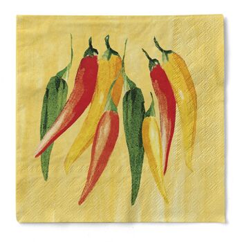 Serviette en tissu Chili 33 x 33 cm, 20 pièces 1