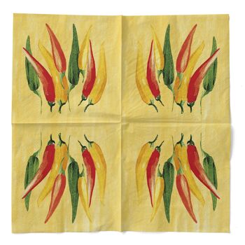 Serviette en tissu Chili 33 x 33 cm, 20 pièces 3