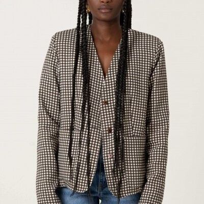 Vichy tailored jacket / Business casual
