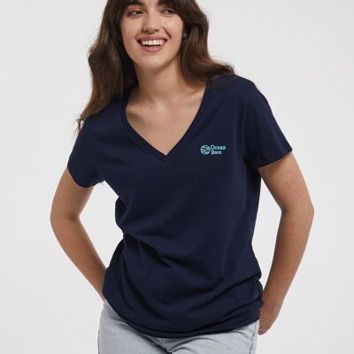 Ocean V-Neck T-shirt Navy blue