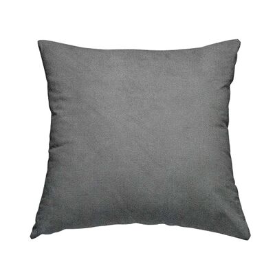 Chenille Fabric Soft Crushed Silver Grey Plain Cushions Piped Finish Handmade To Order