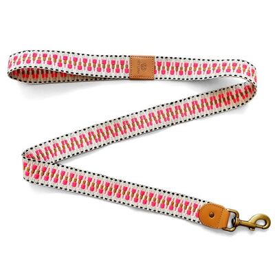 Premium dog leash - city leash 1.20m - pink