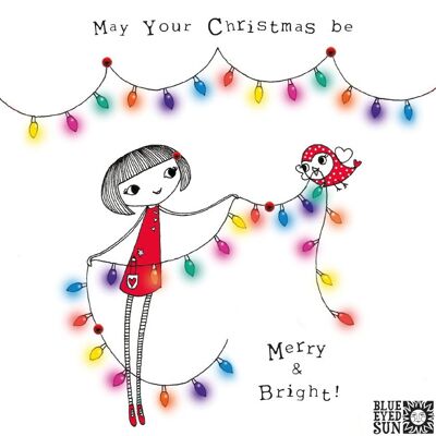 May Your Christmas be Merry & Bright - Doodle Girl