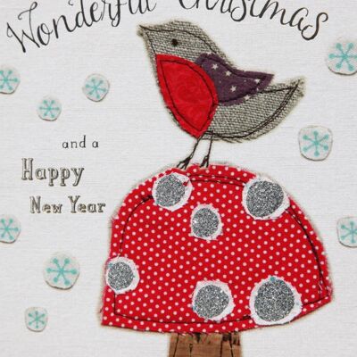 Christmas Robin & Toadstool - A Touch of Sparkle