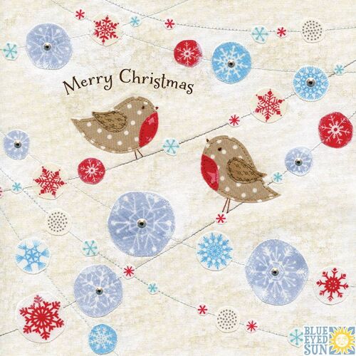 Christmas Robins on Bunting - Enchantment