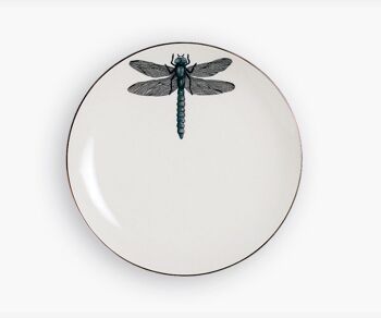 ASSIETTE DE DRAGONFLY EMPEROR BLEU