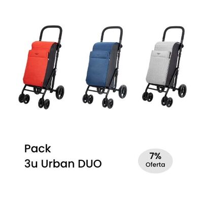 Pack 3 units shopping trolley URBAN DUO