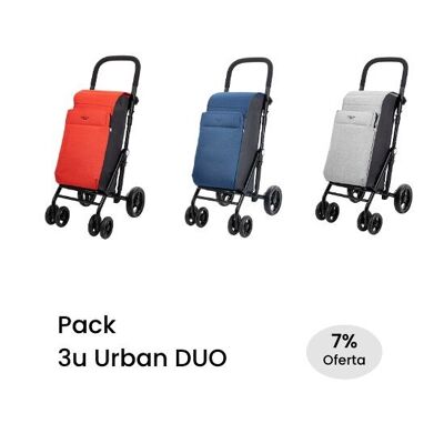 Pack 3 units shopping trolley URBAN DUO