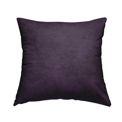 Chenille Fabric Soft Crushed Plum Purple Plain Cushions Piped Finish Handmade To Order