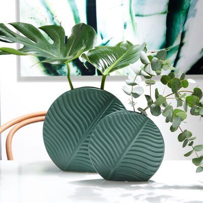 Vase Leaf grün-M