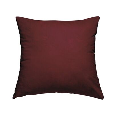 Chenille Fabric Soft Crushed Cardinal Red Plain Cushions Piped Finish Handmade To Order