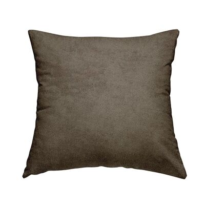 Chenille Fabric Soft Crushed Taupe Brown Plain Cushions Piped Finish Handmade To Order