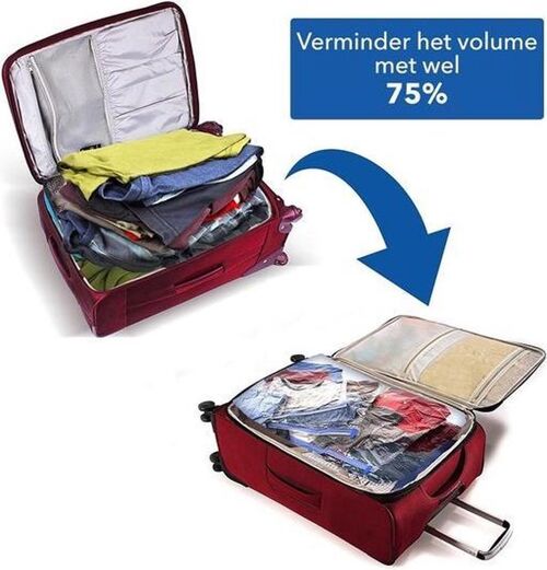2 x Vacuum opbergzakken XL L- Vacuümzakken Reis Opbergzak – Travel bag Vaccum Storage Bag -