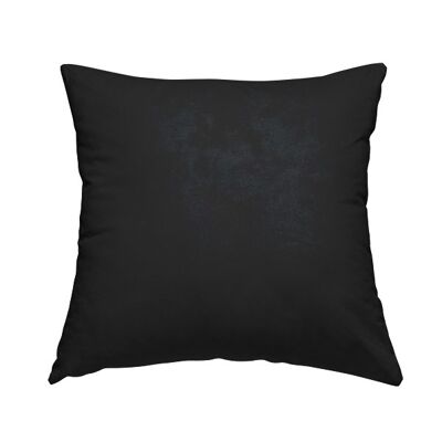 Chenille Fabric Soft Crushed Black Plain Cushions Piped Finish Handmade To Order