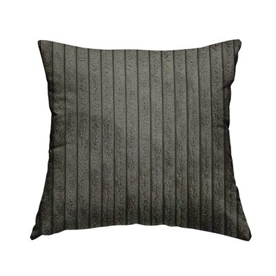 Polyester Fabric Super Jumbo Cord Charcoal Grey Plain Cushions Piped Finish Handmade To Order