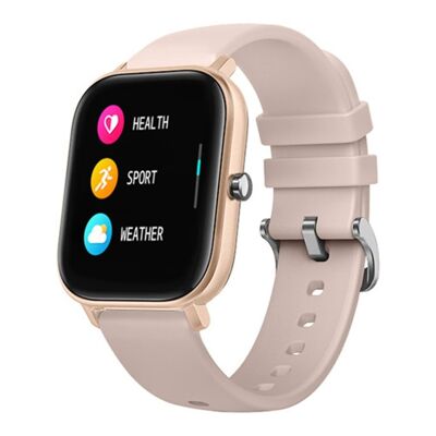 Time Doesn't Matter P04A Smartwatch Heart Rate Monitor Blood Pressure Monitor Waterproof 2022 Model Pink/Gold