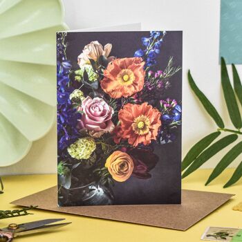 Lot de 8 cartes bouquet floral 4