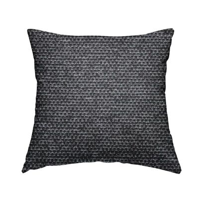 Chenille Fabric Woven Hopsack Black Plain Cushions Piped Finish Handmade To Order