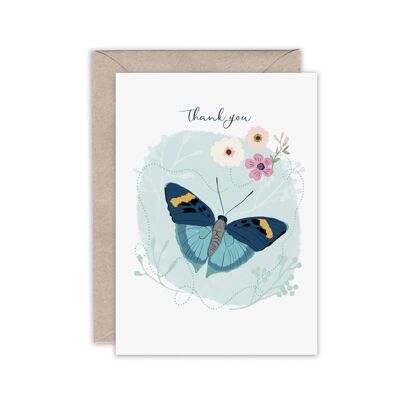 Thank you butterfly greeting card