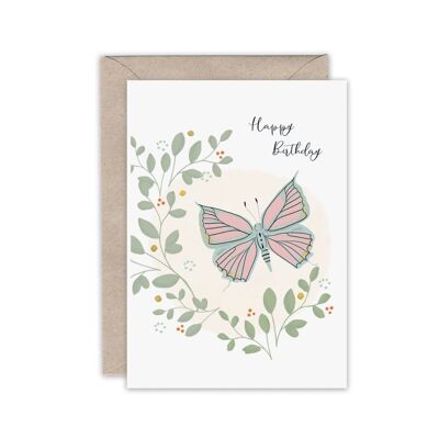 CARTE DE VOEUX PAPILLON JOYEUX ANNIVERSAIRE