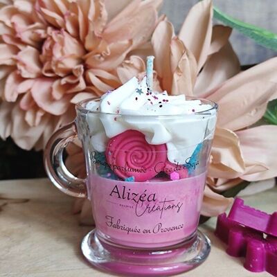Cup candle 80 gr Cotton candy