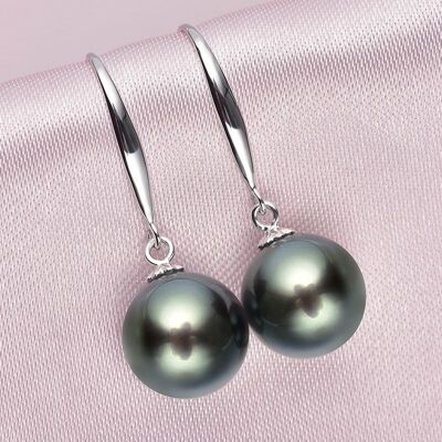 Tahiti-Perlen-Ohrringe mit Sterling-Silberhaken