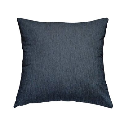 Chenille Fabric Soft Woven Black Plain Cushions Piped Finish Handmade To Order