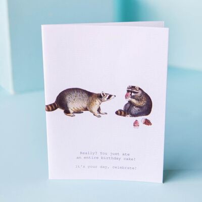 Tokyomilk Racoons Your Day Greeting Card