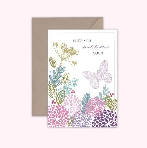 Get well card butterfly