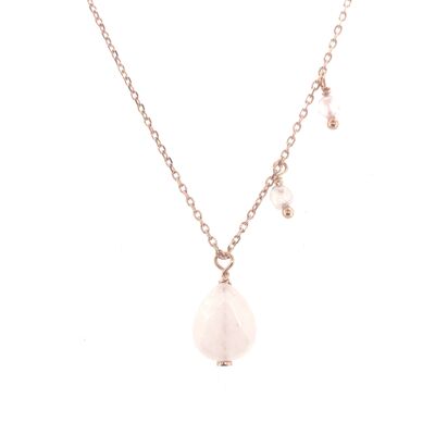 Collier Quartz Rose Volant