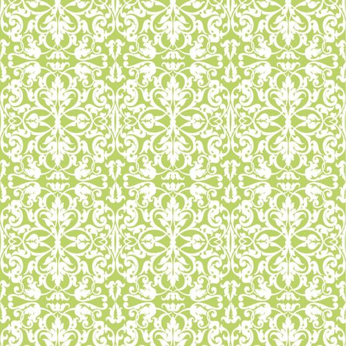 Serviette Livia-Ornamentik in Grün aus Linclass® Airlaid 40 x 40 cm, 12 Stück