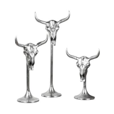 Caballete cabeza toro aluminio talla M