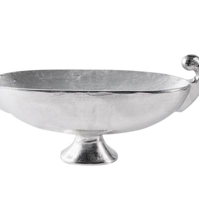Bowl aluminum silver oval