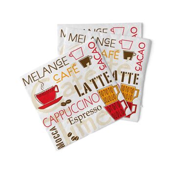 Serviette Cafe Latte en marron en tissu 33 x 33 cm, 20 pièces 2