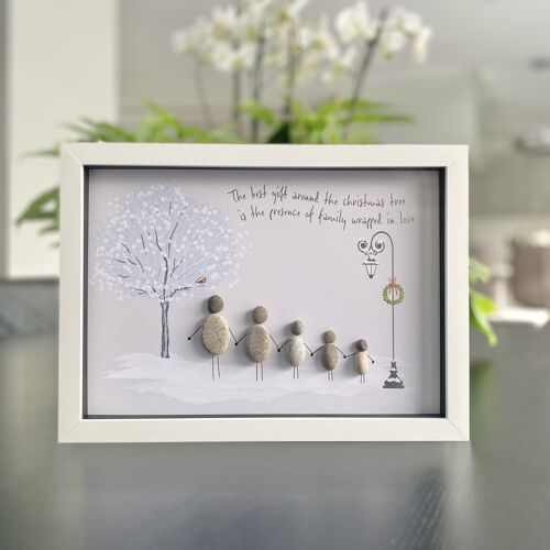 A4 PEBBLE ARTWORK GIFT | CHRISTMAS The best gift around the christmas tree