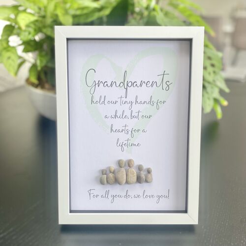 A4 PEBBLE ARTWORK GIFT | HEART - Grandparents