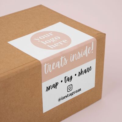 Larger Box Seals - Treats Inside with Instagram - 10 sheets
