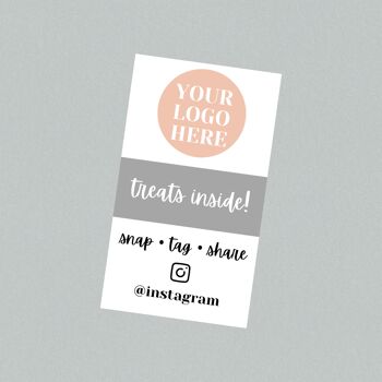 Sceaux de boîte plus grands - Friandises à l'intérieur avec Instagram - 10 feuilles 2
