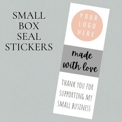 Small Box Seals - made with love - 10 sheets