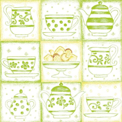 Napkin Cookie in green from Linclass® Airlaid 40 x 40 cm, 12 pieces