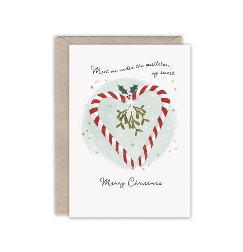 Under the Mistletoe Luxury Foiled Christmas Card