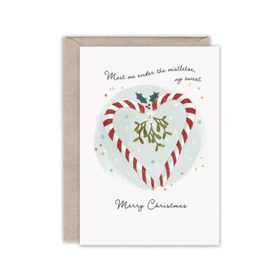 Under the Mistletoe Luxury Foiled Christmas Card