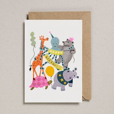 Tarjetas Confetti Pets - Pack de 6 - Happy Birthday Pets