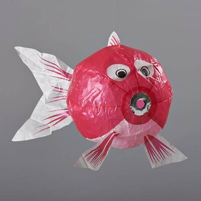 Globo de Papel Japonés - Pack de 6 - Pez Rosa