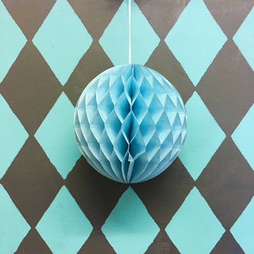 Paper Ball Decoration - Pack of 6 - Pale Blue