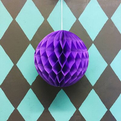 Paper Ball Decoration - Pack of 6 - Violet